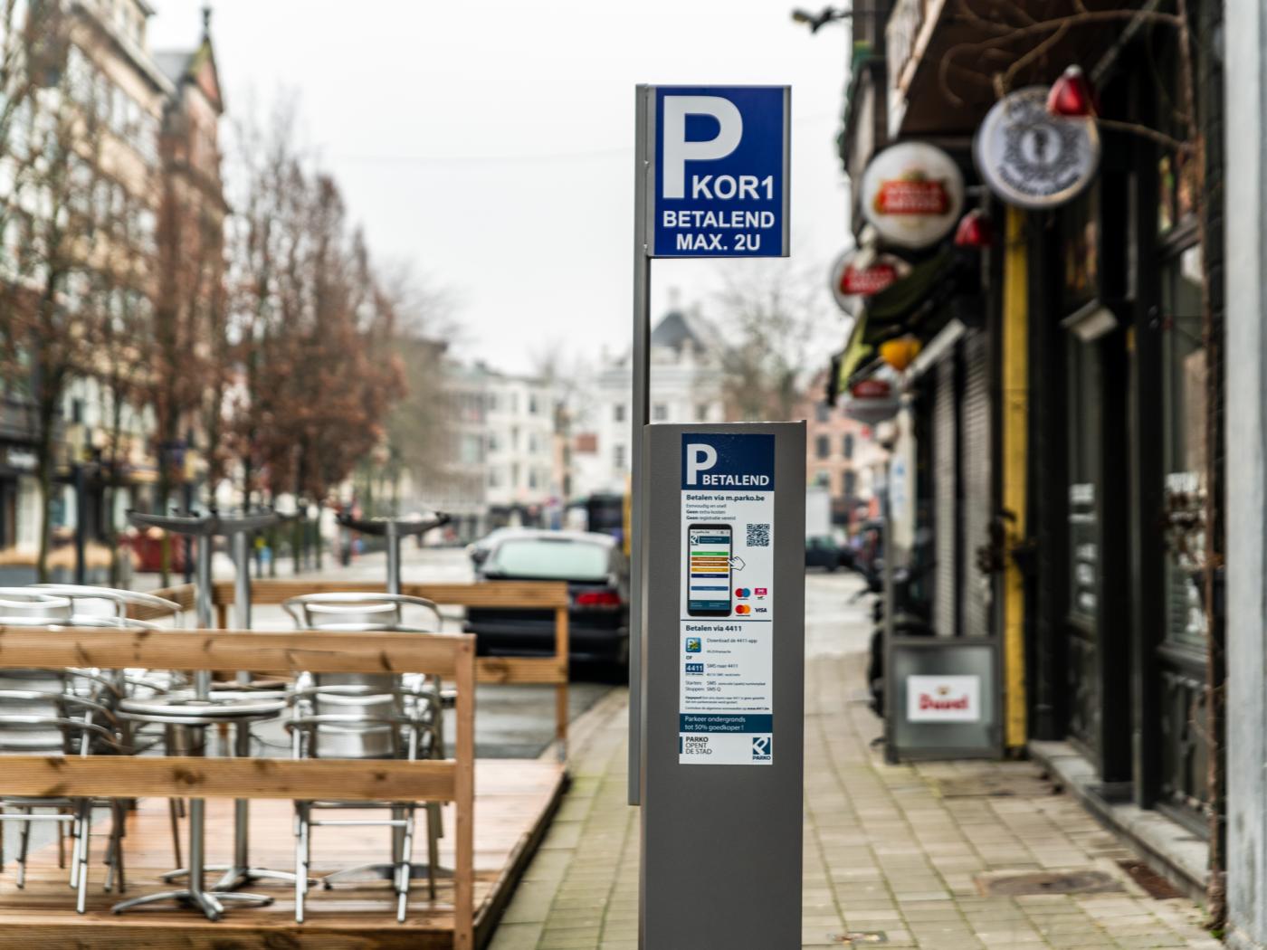 Parkeerautomaat in Kortrijk